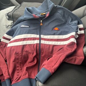 Ellesse Navy and Red Zip-Up Jacket